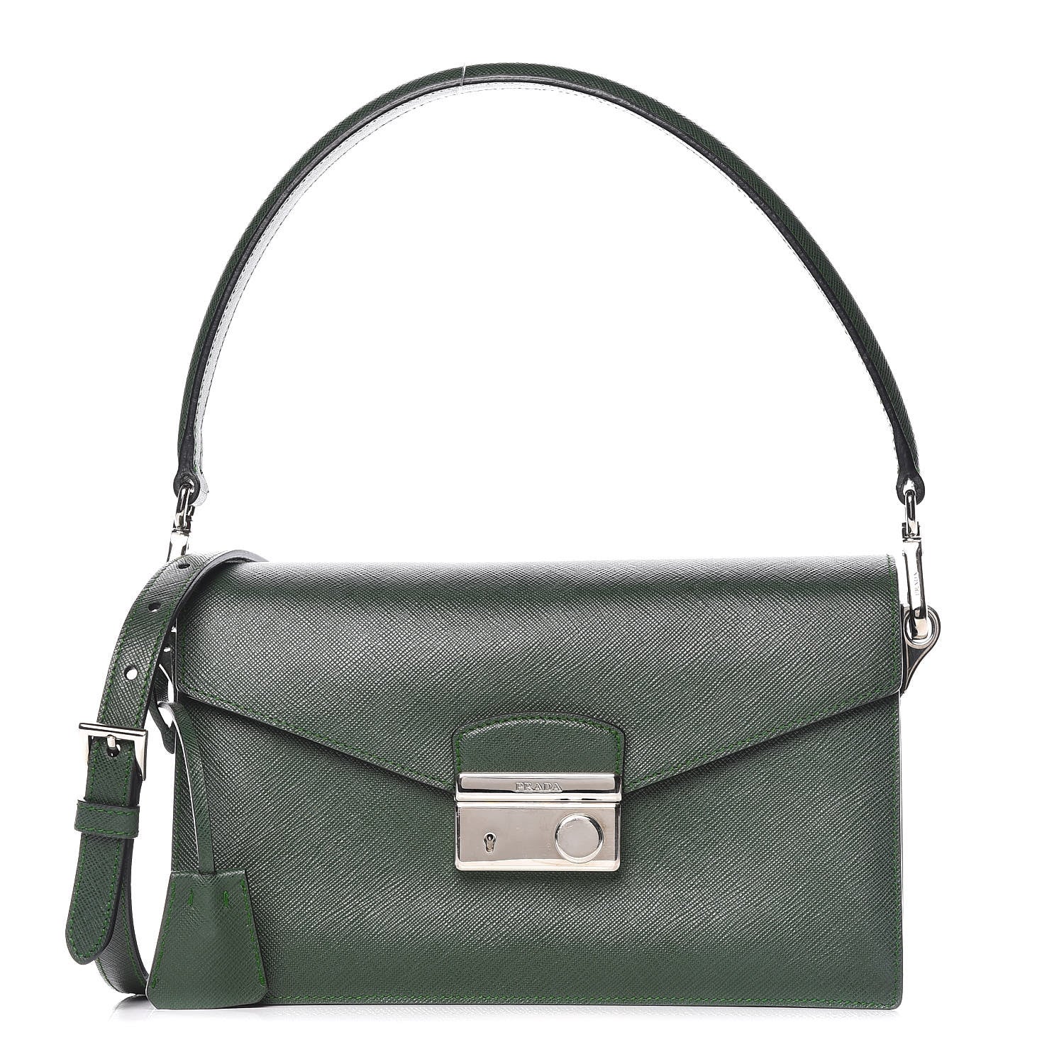 Prada Saffiano Lux Sound Shoulder Bag Lauro 1 of 11