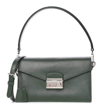 Prada Saffiano Lux Sound Shoulder Bag Lauro 1 of 11