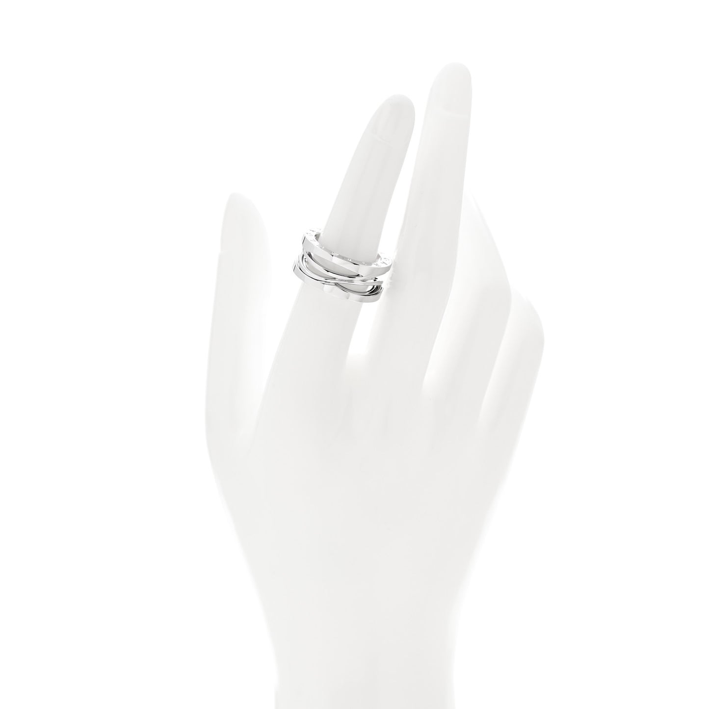 18K White Gold B.Zero1 Legend Three-Band Ring 53 6.25