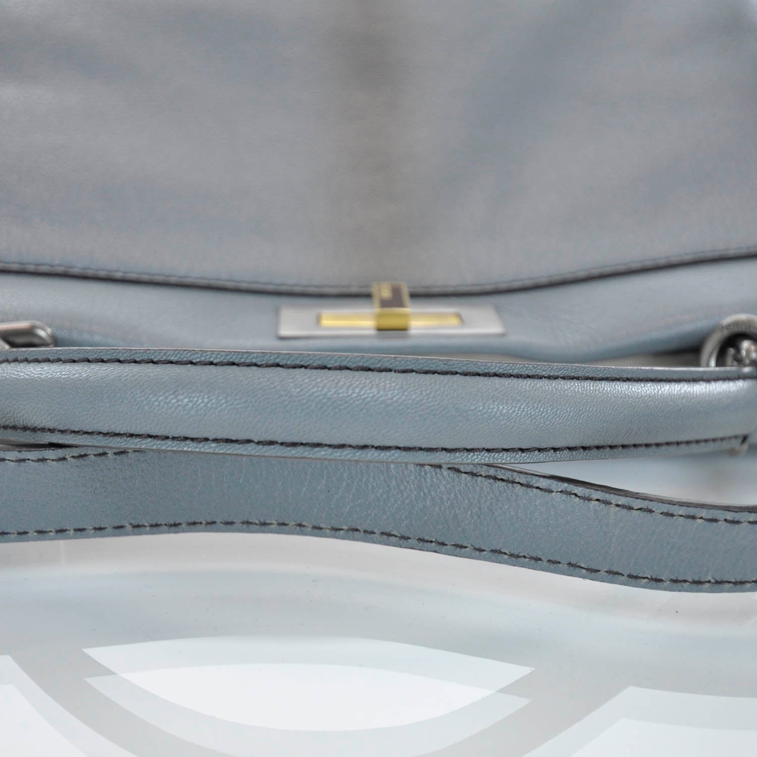 Fendi Goatskin Python Large Peekaboo Iconic Satchel 6 of 9