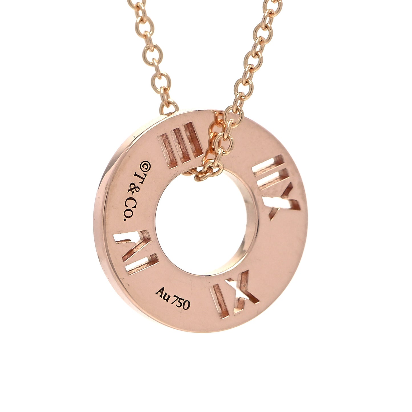 18K Rose Gold Diamond Atlas Pierced Pendant Necklace