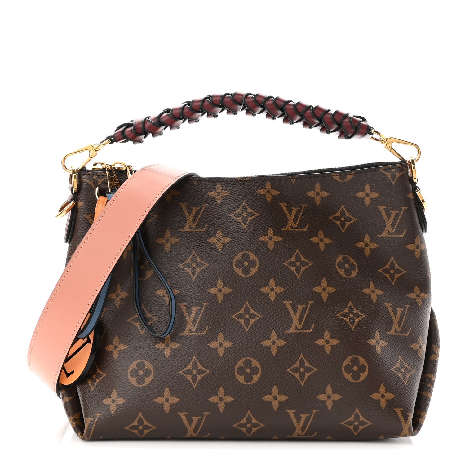 Louis Vuitton Monogram Beaubourg Hobo Mini Bordeaux Red Peach Safran Blue Jean Blue 2 of 20