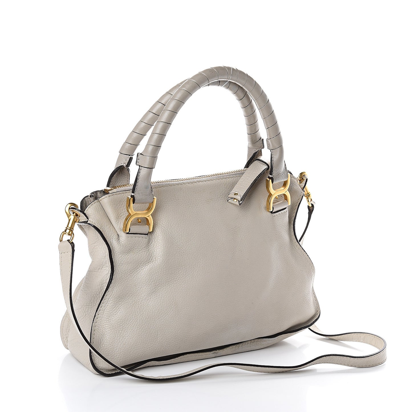 Calfskin Medium Marcie Satchel Dove