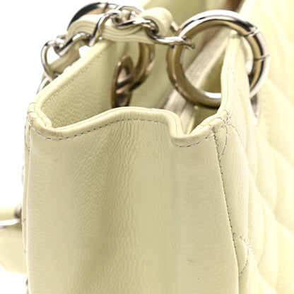 Chanel Caviar Quilted Grand Shopping Tote GST Yellow 12 of 15