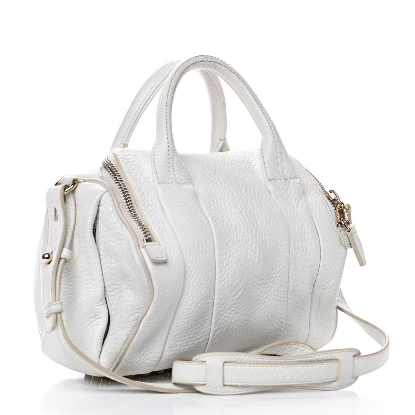Pebbled Lambskin Rockie White Gold Hardware