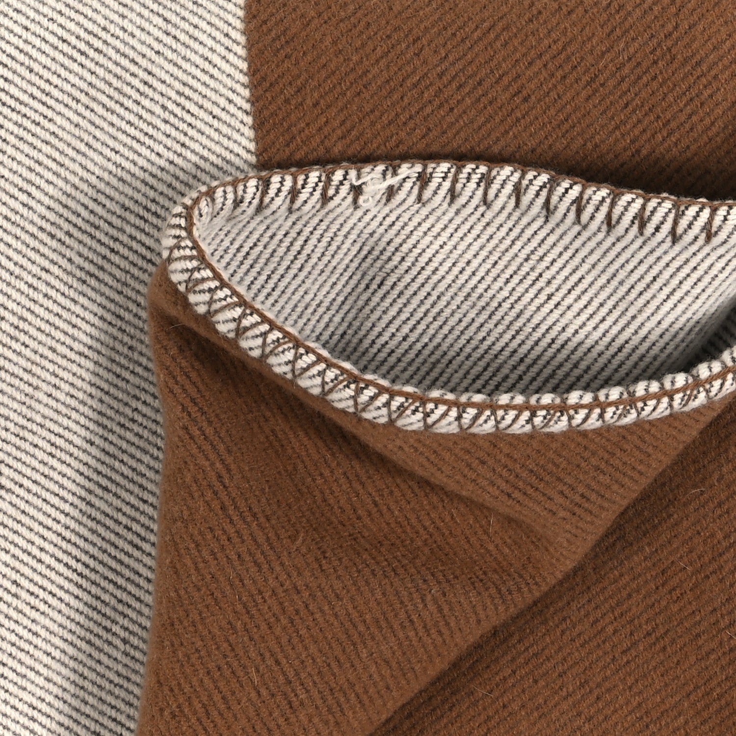 Hermes Wool Cashmere Avalon Blanket Ecru Camel 4 of 4