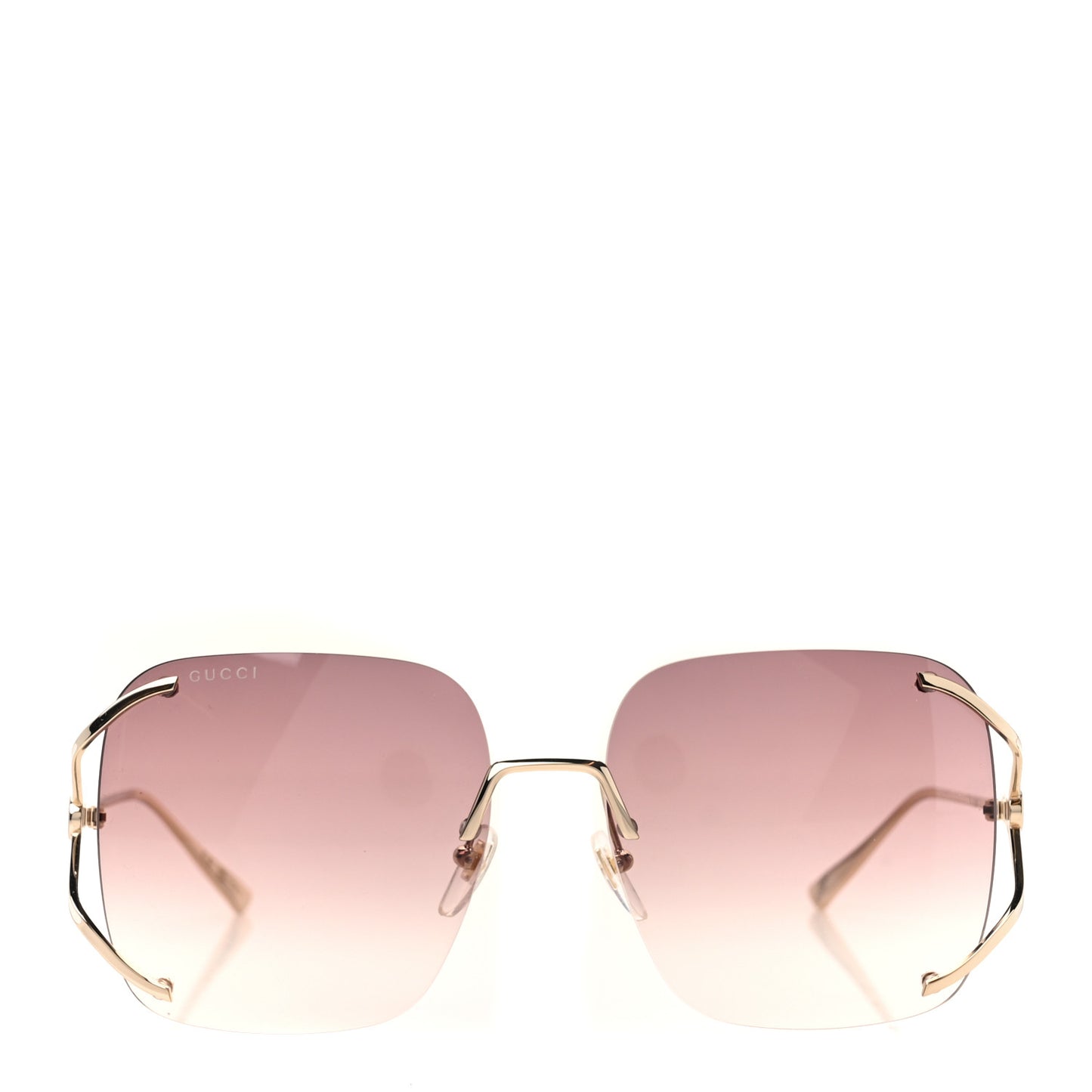 Metal Oversized Sunglasses GG0646S Gold Brown