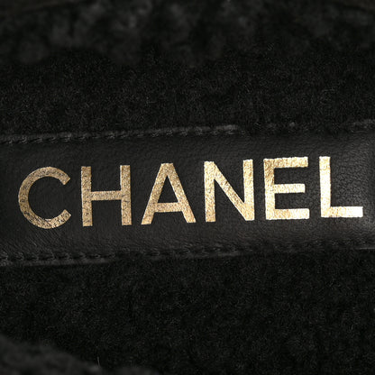 Chanel Suede Calfskin CC Loafers 39.5 Black 8 of 11