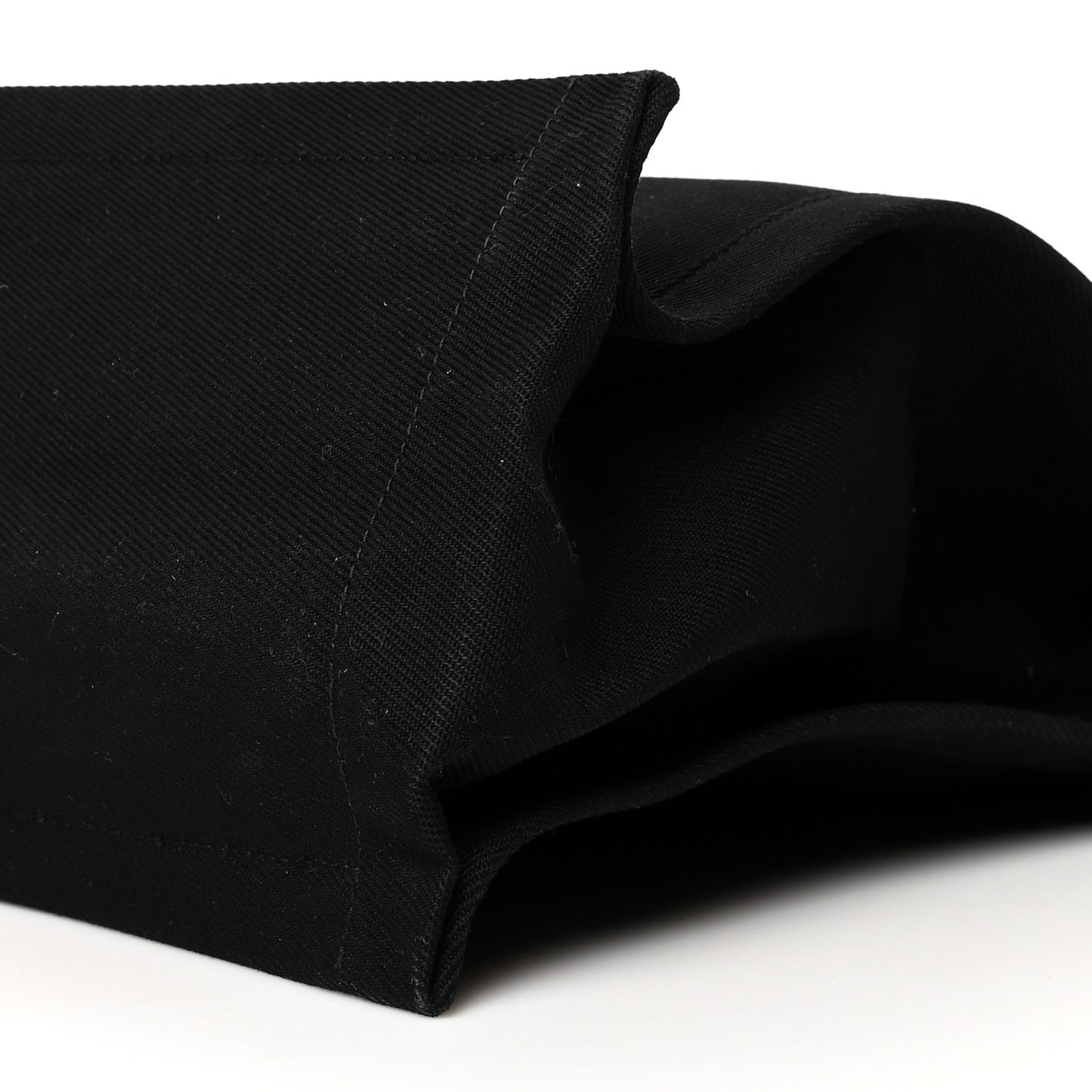 Linen Calfskin Rive Gauche North South Tote Black