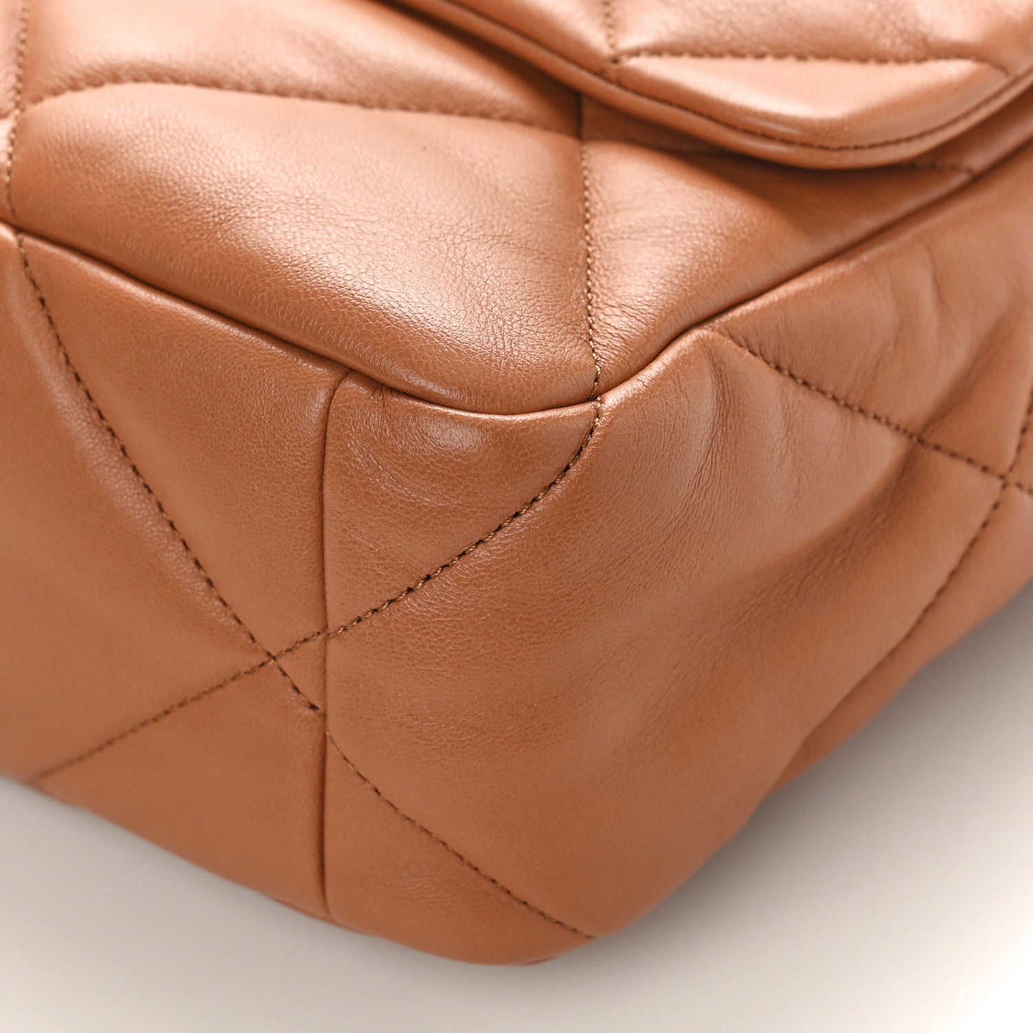 Chanel Lambskin Quilted Large Chanel 19 Flap Brown 9 of 9