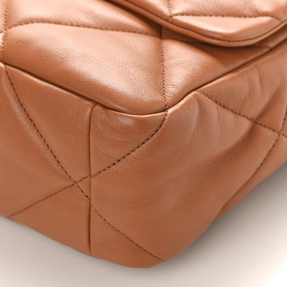 Chanel Lambskin Quilted Large Chanel 19 Flap Brown 9 of 9