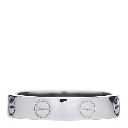 Cartier 18K White Gold 3.5mm LOVE Wedding Band Ring 49 5 3 of 4