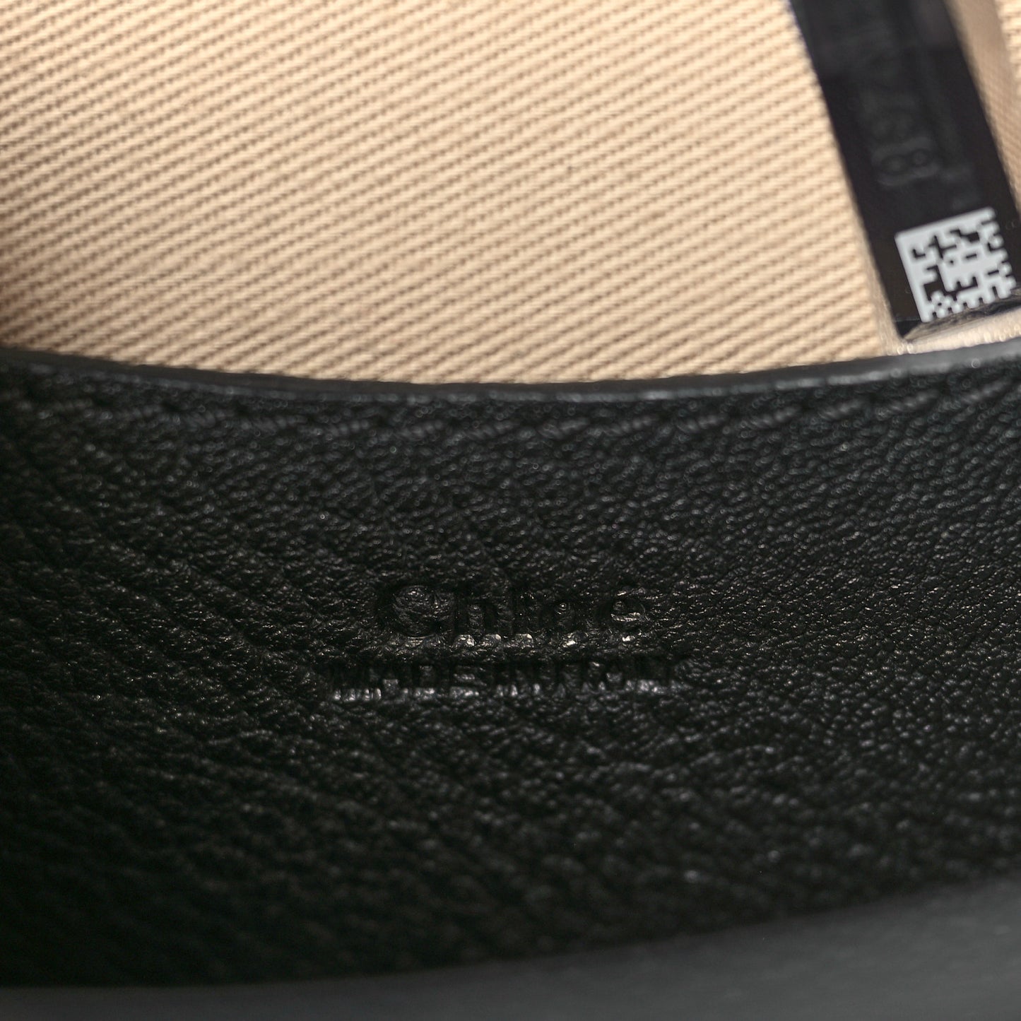 Grained Calfskin Large Tess Bag Black