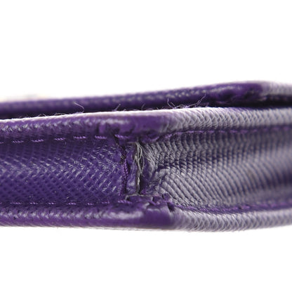 Prada Saffiano Metal Flap Card Holder Viola 6 of 8