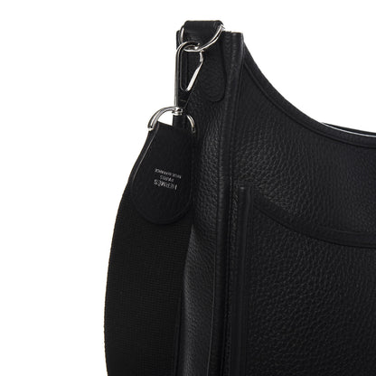 Hermes Taurillon Clemence Evelyne III PM Black 6 of 10