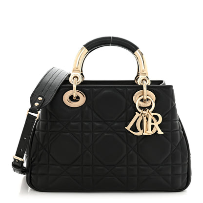 Christian Dior Calfskin Cannage Small The Lady 95.22 Black 1 of 14
