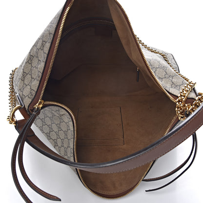 Gucci GG Supreme Monogram Large Linea A Hobo Light Brown 5 of 12