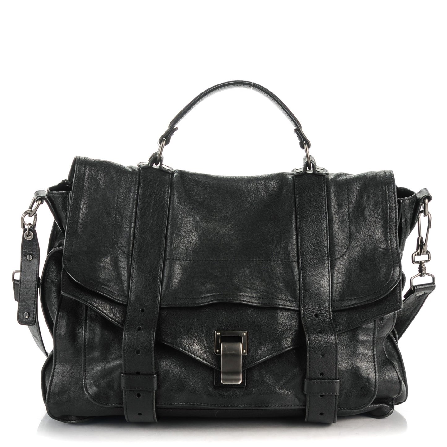 Lambskin Large PS1 Satchel Black
