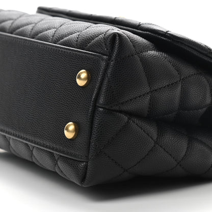 Chanel Caviar Lizard Embossed Quilted Mini Coco Handle Flap Black 9 of 9