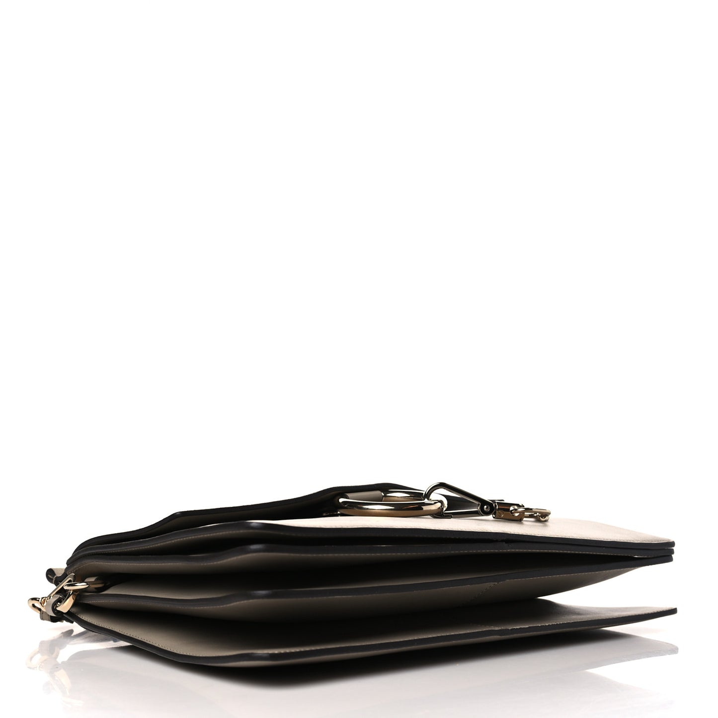 Calfskin Suede Medium Faye Shoulder Bag Motty Grey