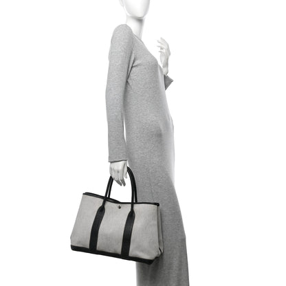 Hermes Toile Buffle Skipper Garden Party 36 MM Tote Black 2 of 15
