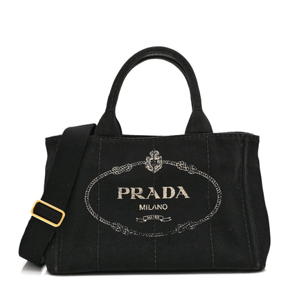 Prada Canapa Small Logo Tote Black 1 of 10