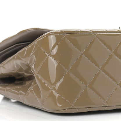 Chanel Patent Calfskin Quilted Jumbo Double Flap Grey 7 of 14