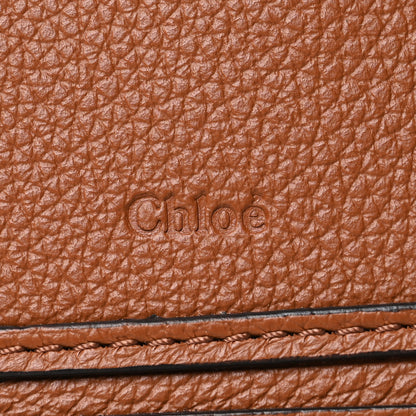 Chloe Raffia Small Grain Calfskin Medium Marcie Basket Tan 6 of 12