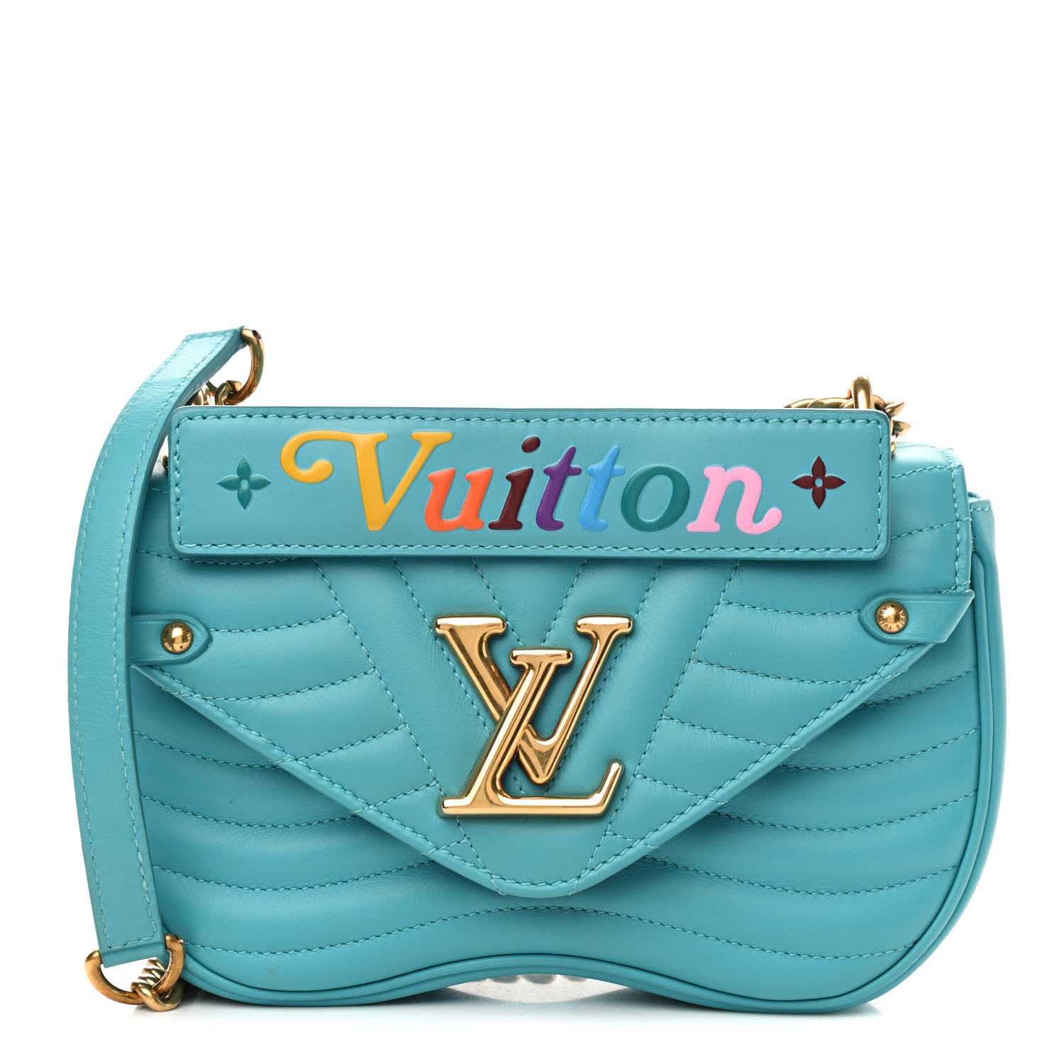 Louis Vuitton Calfskin New Wave Chain PM Malibu Green 1 of 9