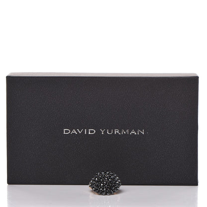 David Yurman Sterling Silver 18K Rose Gold Hematine Osetra Ring 56 3.75 7 of 7