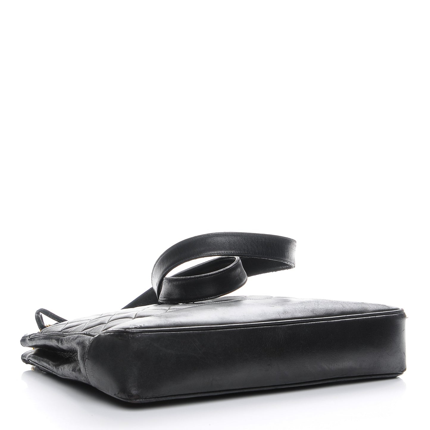 Lambskin Quilted Shoulder Bag Black