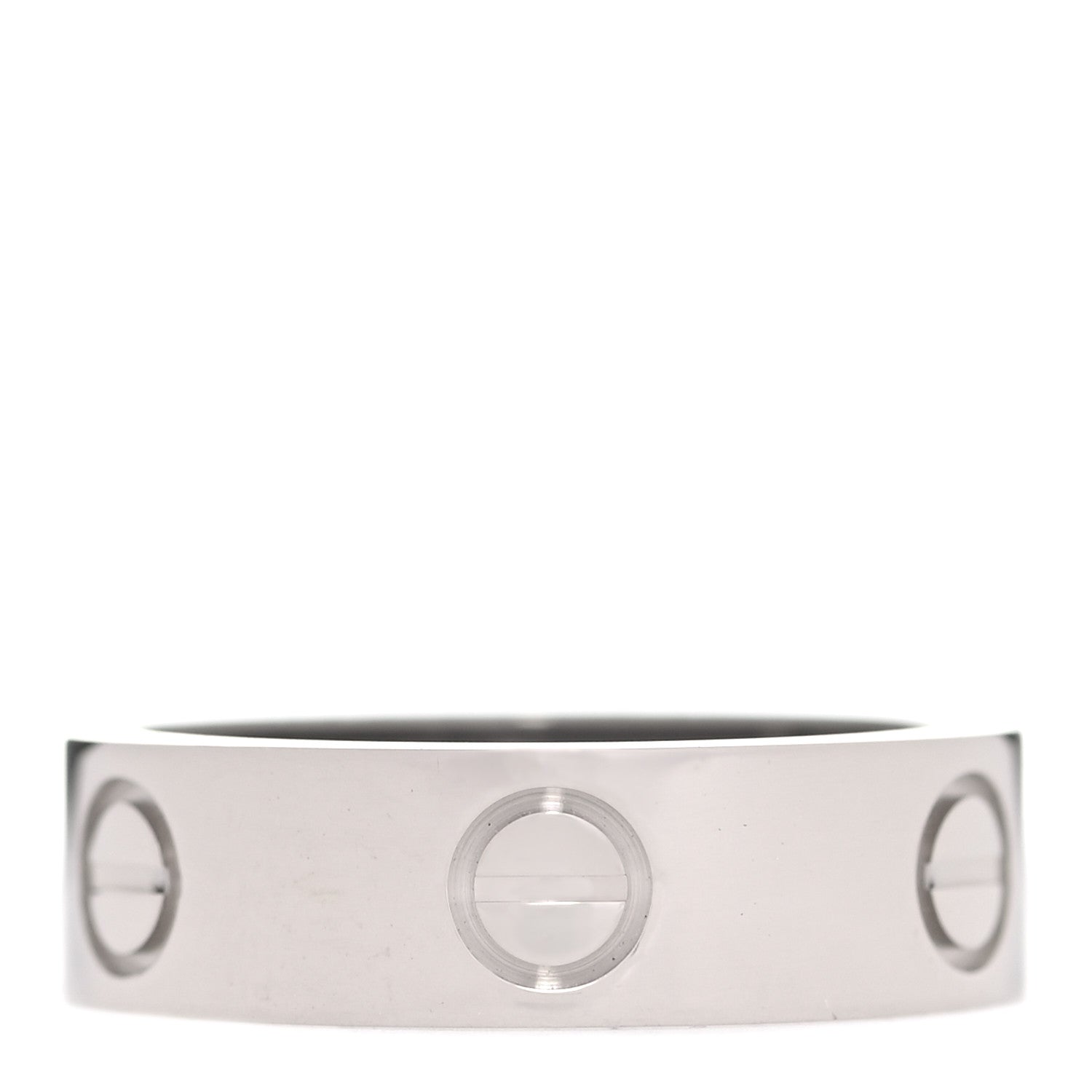 Cartier 18K White Gold 5.5mm LOVE Ring 51 5.75 1 of 4