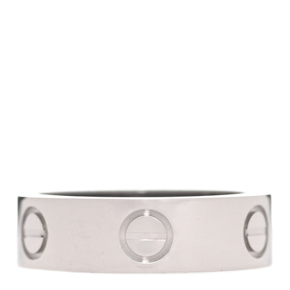 Cartier 18K White Gold 5.5mm LOVE Ring 51 5.75 1 of 4