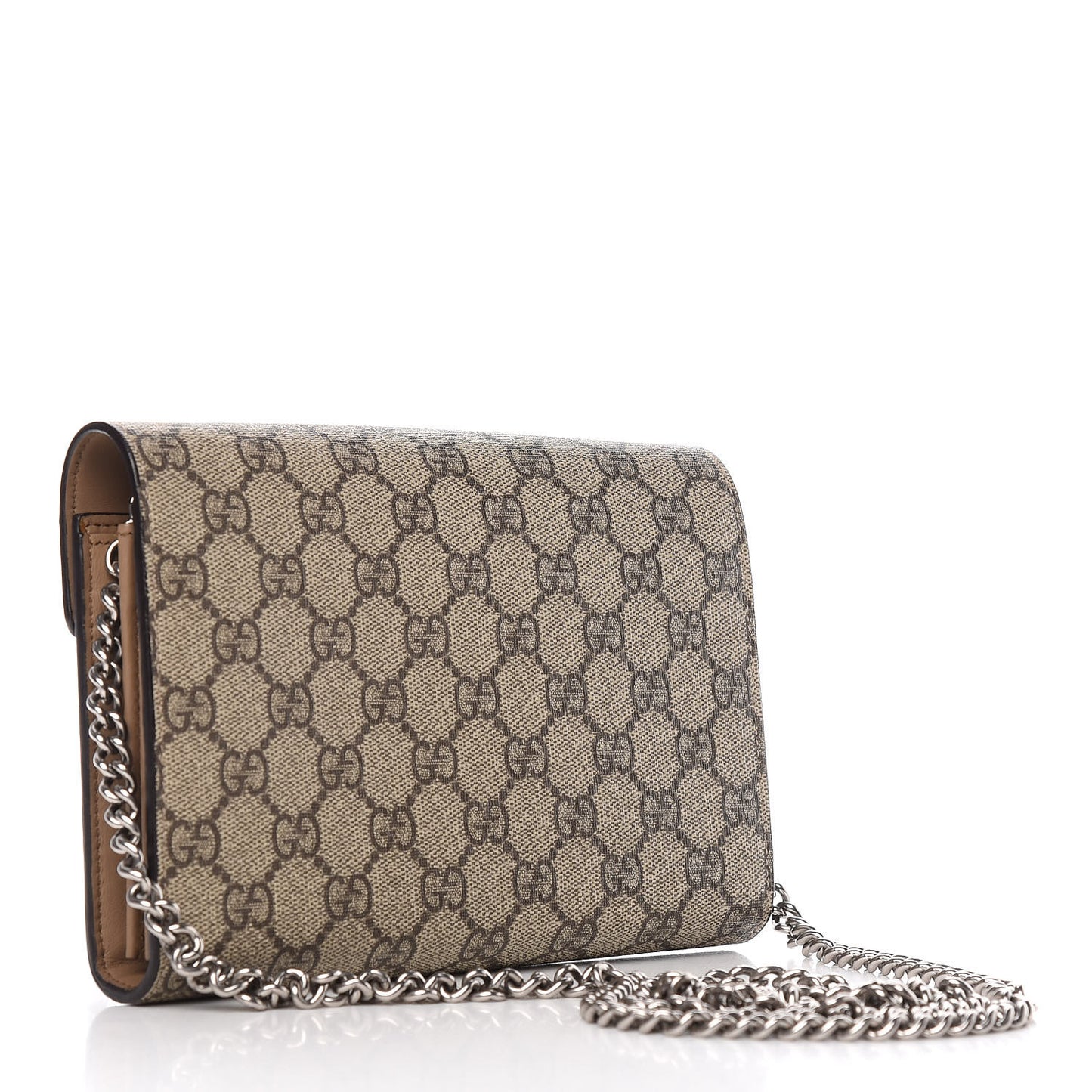 GG Supreme Monogram Mini Dionysus Chain Wallet Beige Taupe