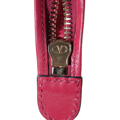 Valentino Garavani Vitello Rockstud Double Handle Tote Cyclamin 7 of 9