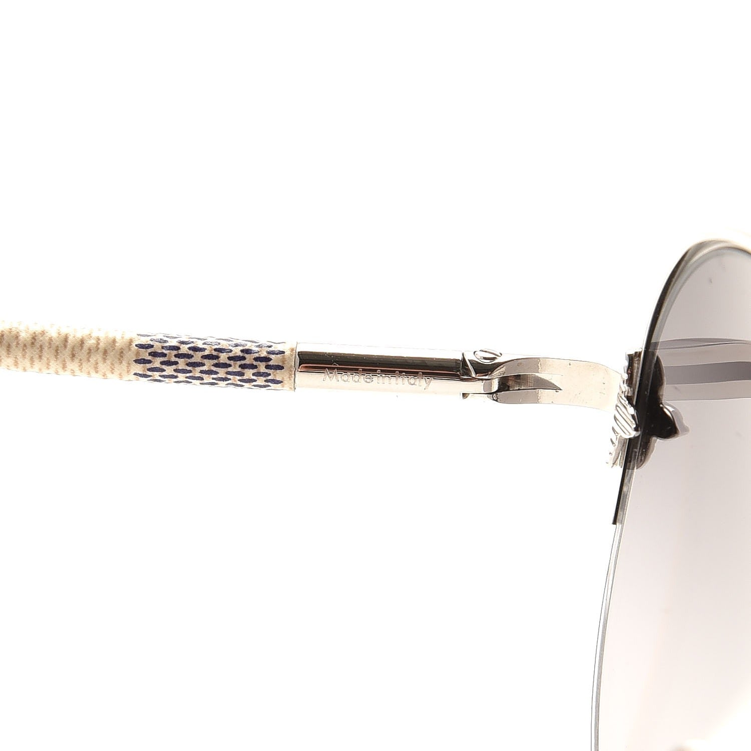 Louis Vuitton Damier Azur Petite Viola Pilote Aviator Sunglasses Z0570U 5 of 8