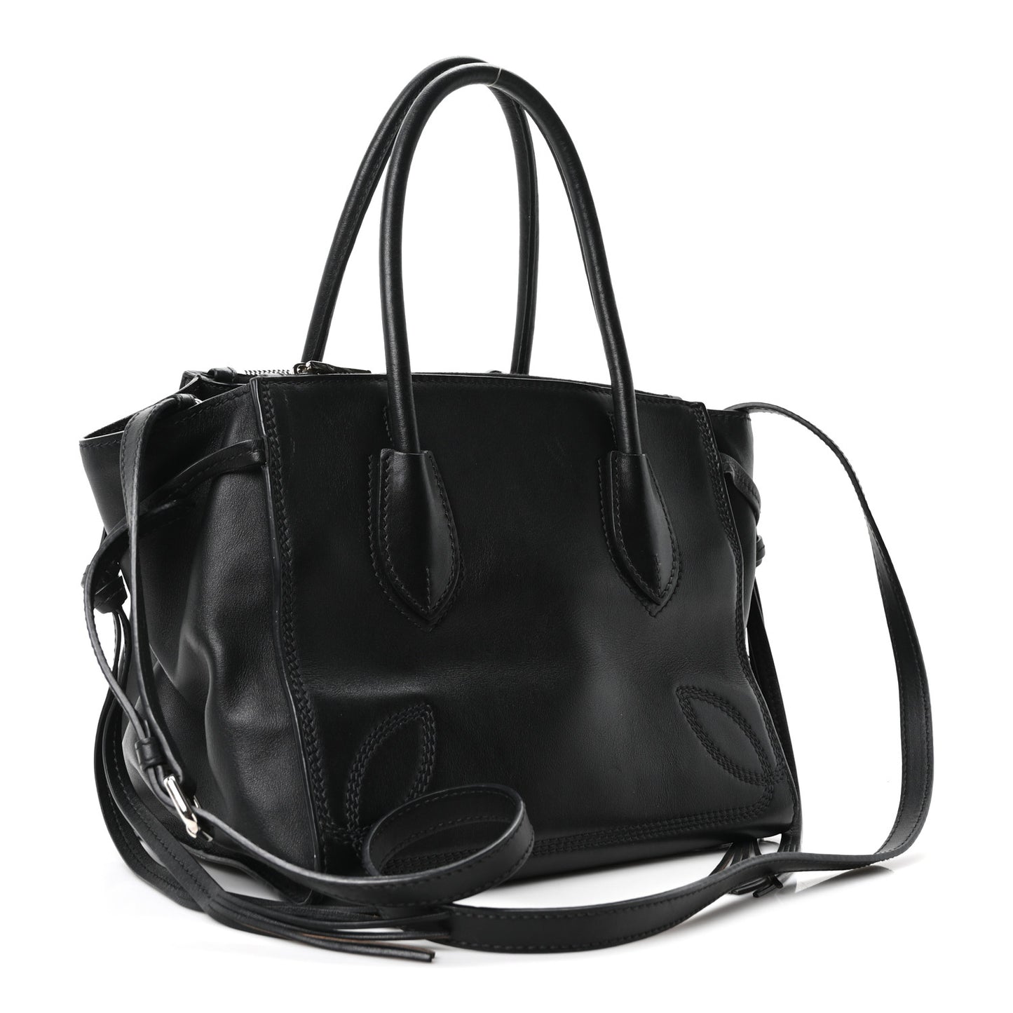 City Calf Sport Twin Pocket Tote Black