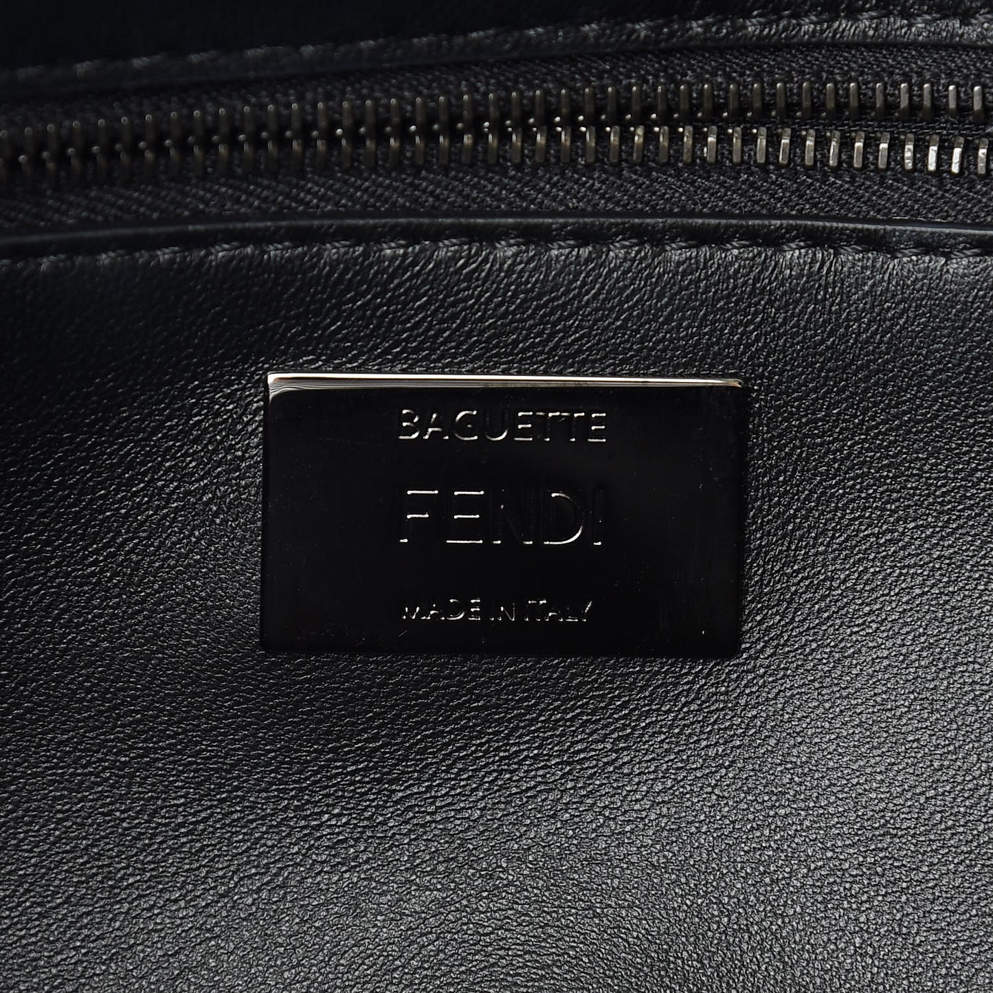 Canvas Nappa Rose Embroidered Baguette Grezzo Black