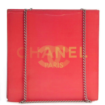 Chanel Vinyl Hologram CC Shoulder Bag Red 1 of 7