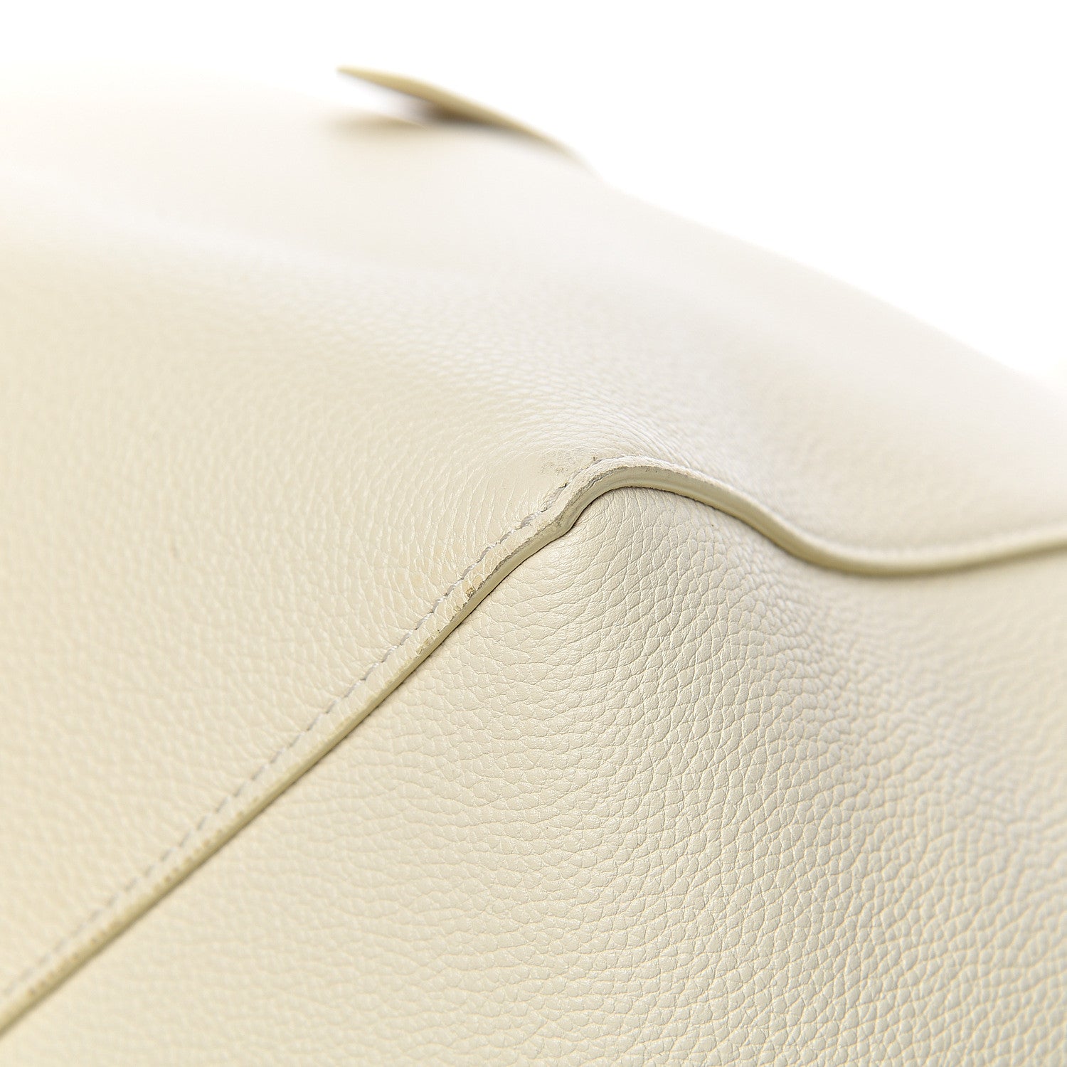 Celine Soft Grained Calfskin Small Belt Cabas Phantom Vanilla 10 of 17