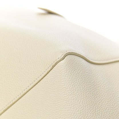 Celine Soft Grained Calfskin Small Belt Cabas Phantom Vanilla 10 of 17
