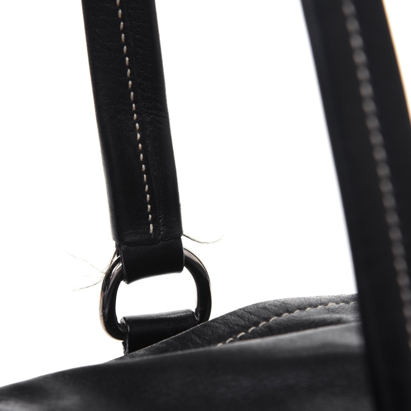 Tessuto Nylon Vitello Foldover Pushlock Satchel Black