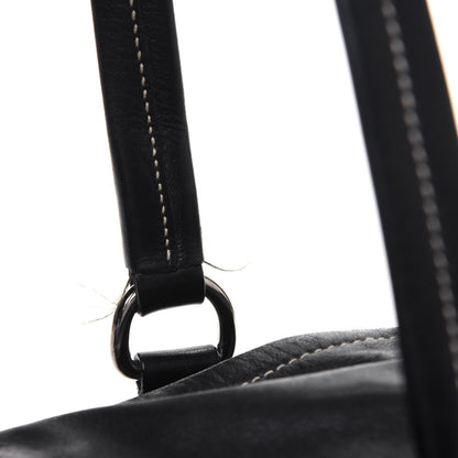 Prada Tessuto Nylon Vitello Foldover Pushlock Satchel Black 22 of 27