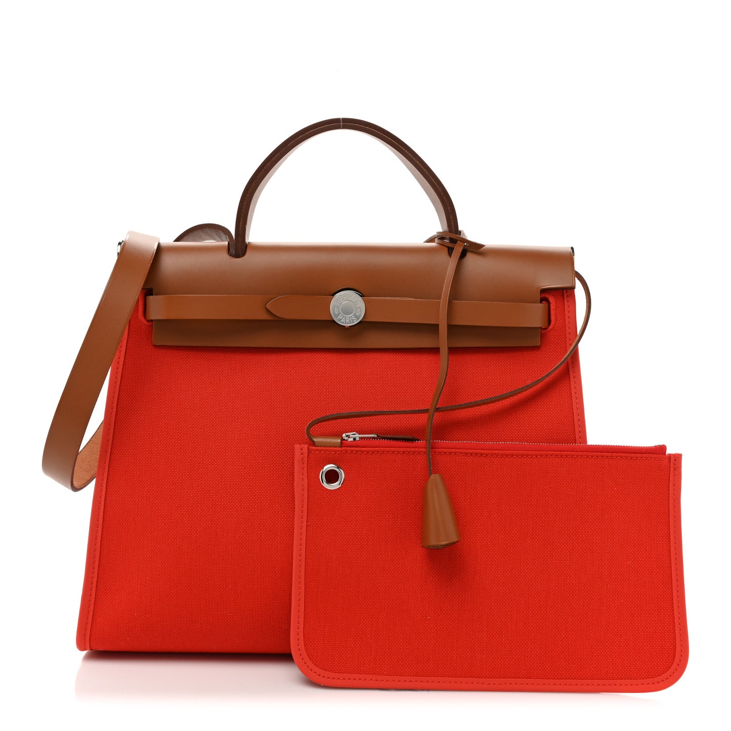 Vache Hunter Toile Herbag Zip 31 PM Capucine Fauve