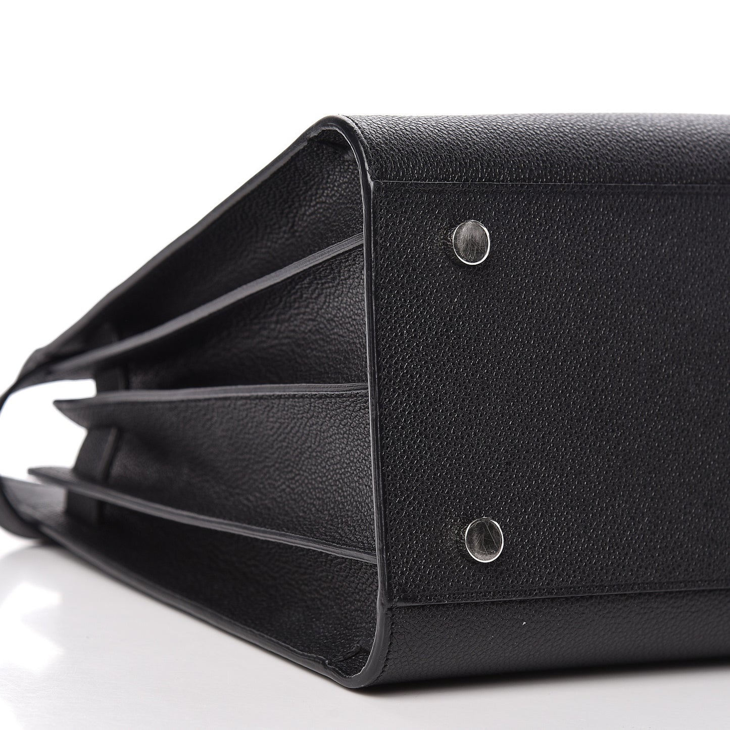 Grained Calfskin Small Sac De Jour Black