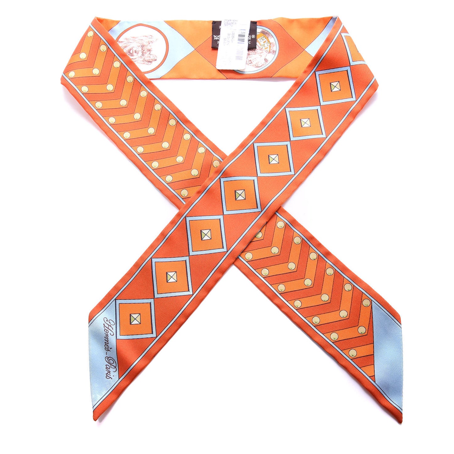 Silk Colliers Et Chiens Twilly Potiron Orange Ciel
