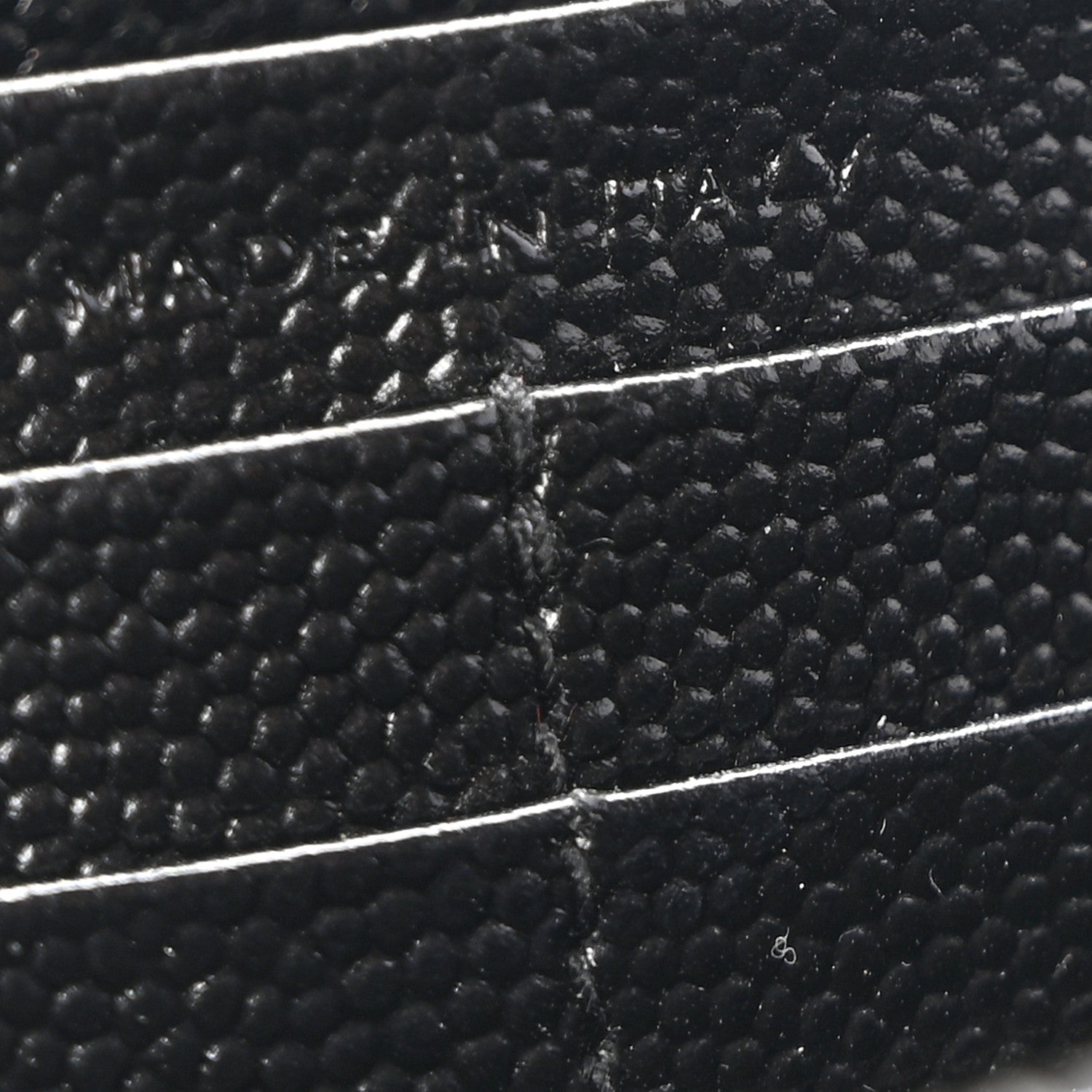 Saint Laurent Grain De Poudre Matelasse Chevron Monogram Monochrome Zip Around Wallet Black 8 of 9