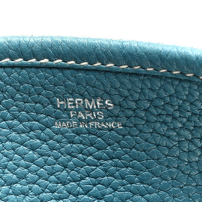 Hermes Taurillon Clemence Evelyne III PM Blue Jean 6 of 11
