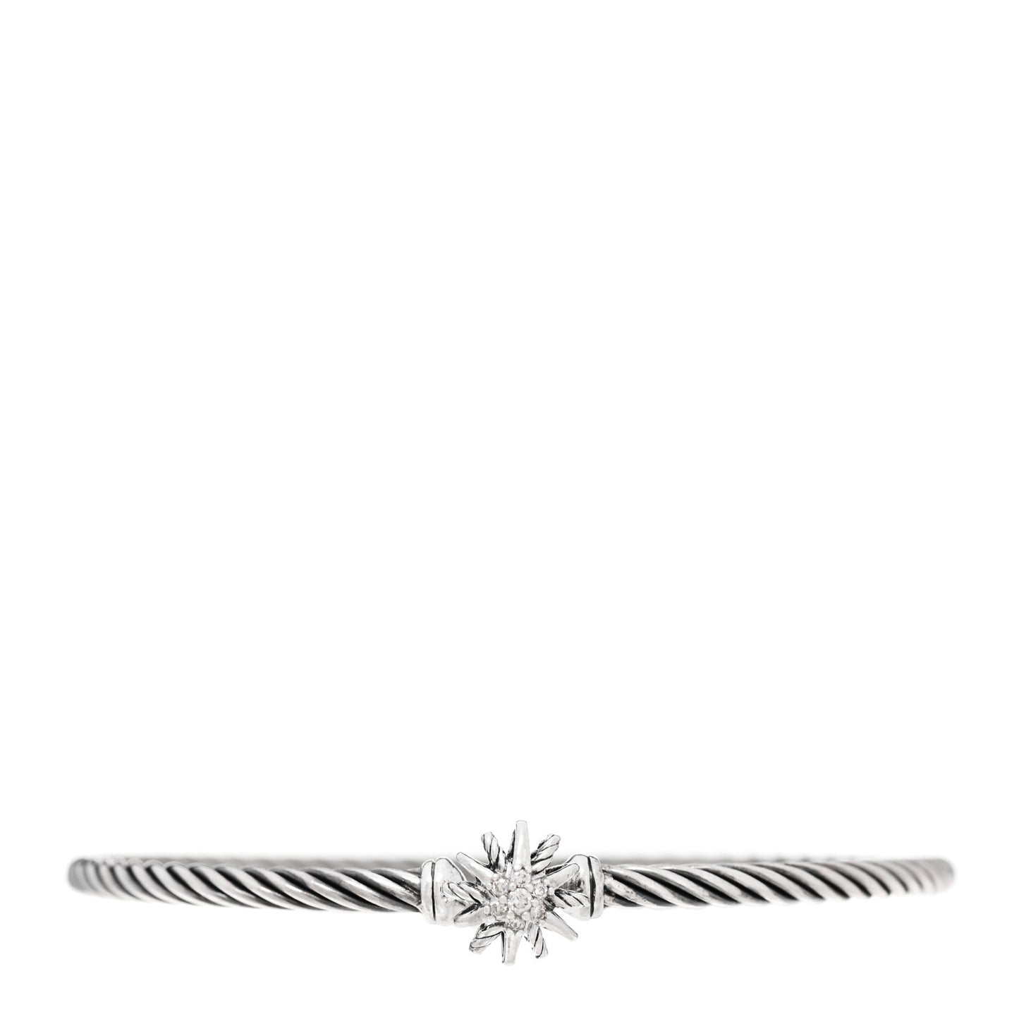 Sterling Silver Diamond Starburst Bracelet