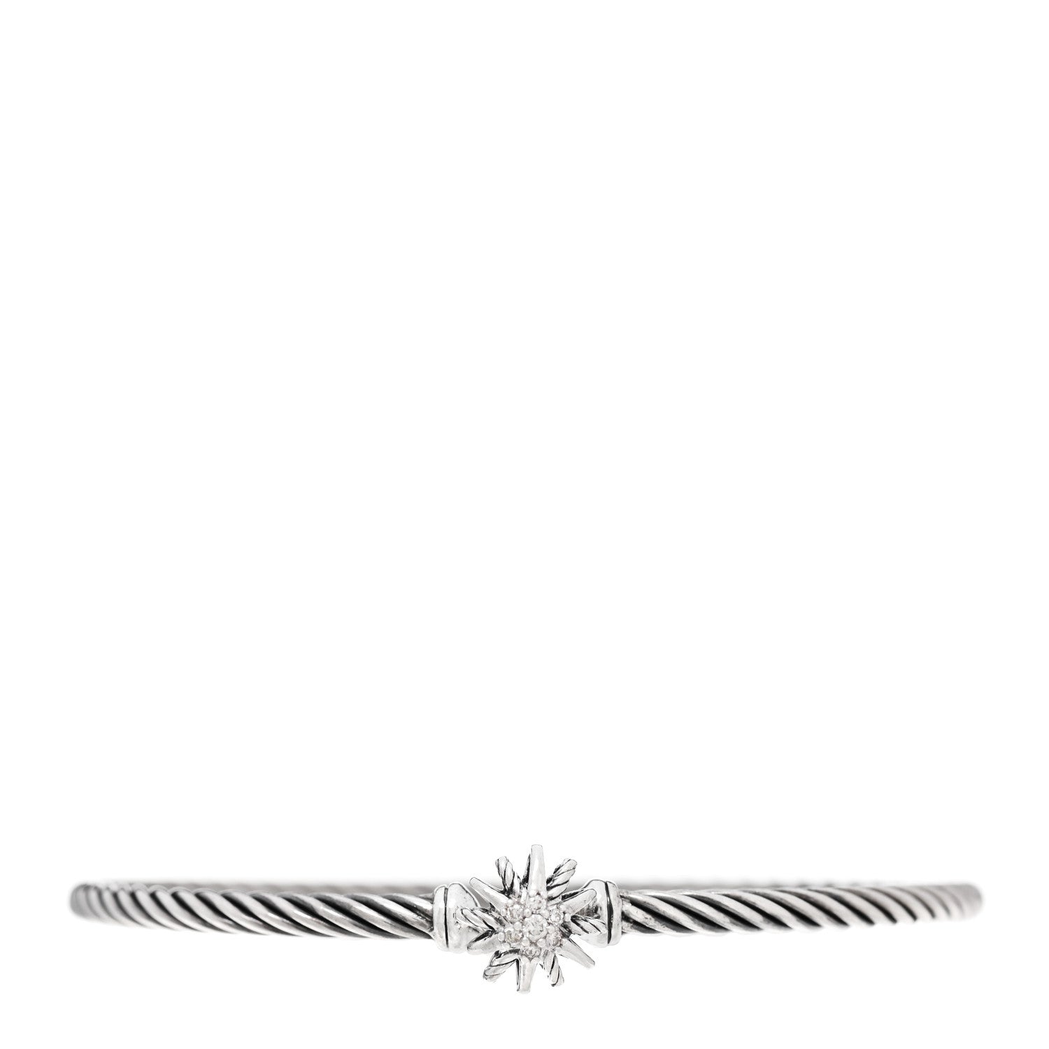 David Yurman Sterling Silver Diamond Starburst Bracelet 1 of 3